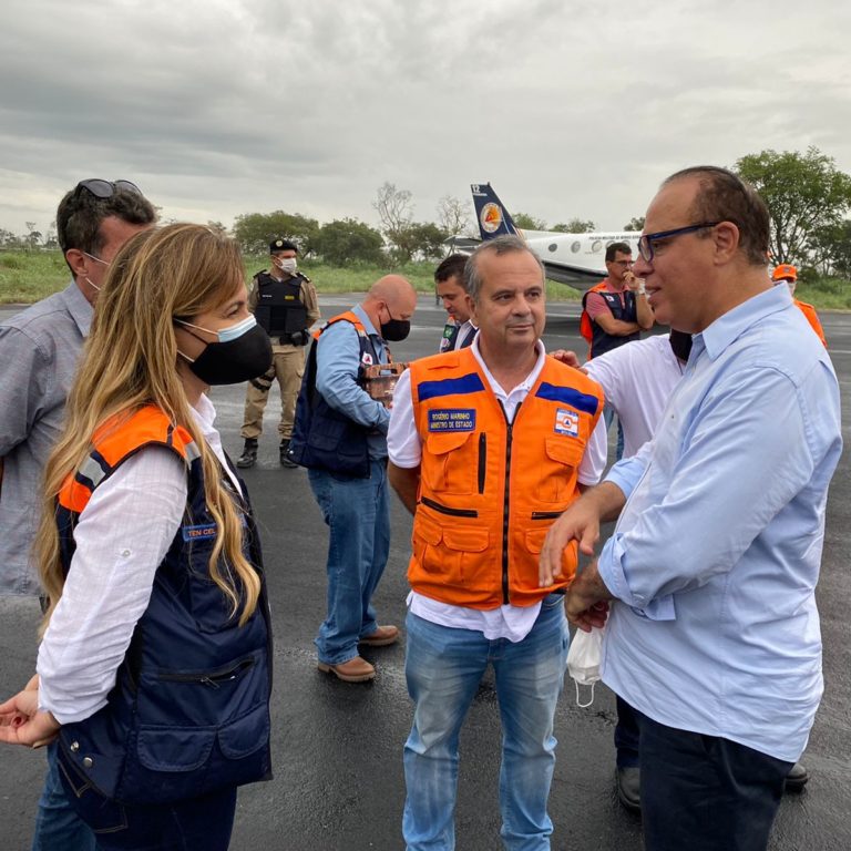 Deputado Gil Pereira acompanhou a Tenente Coronel da PM, Gracielle Rodrigues e o Ministro do Desenvolvimento Regional, Rogério Marinho, em visita técnica à cidade de Salinas